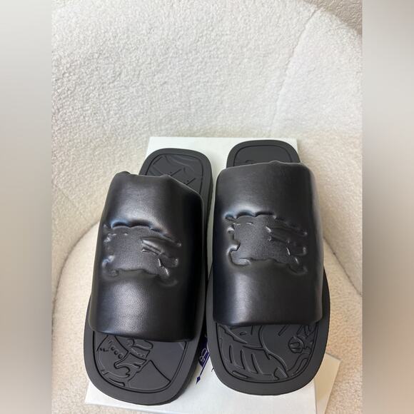 Burberry women’s ekd lambskin leather slides 40 - Picture 3 of 6